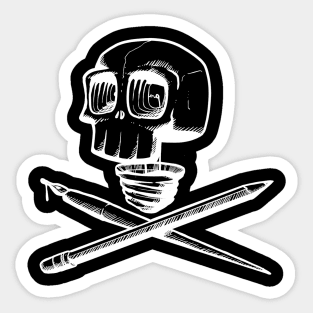 Creative Skull Idea - White Sticker